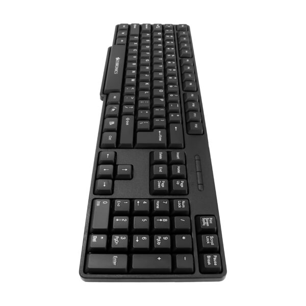 ZEBRONICS K20, Wired Keyboard, 104 Keys, 1.2m Cable, ₹ Key, UV Coated Keys, USB Interface, Retractable Stand, Plug and Play - Image 2